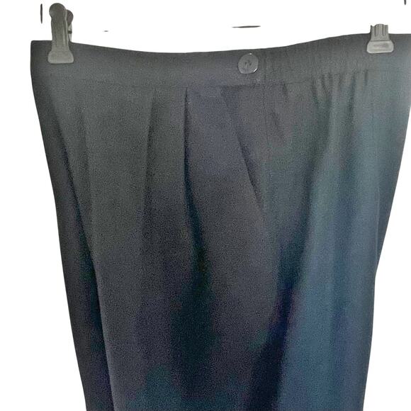 Talbots Black 100% Wool Dress Pants Sz 12p VTG Pleated Front Career Office - Picture 3 of 9
